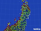 東北地方のアメダス実況(日照時間)(2019年11月23日)