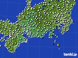 2019年11月23日の東海地方のアメダス(風向・風速)