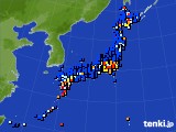 アメダス実況(日照時間)(2019年11月25日)