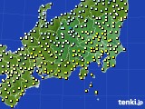 関東・甲信地方のアメダス実況(気温)(2019年11月25日)