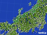 2019年11月25日の北陸地方のアメダス(風向・風速)