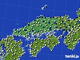 2019年11月25日の中国地方のアメダス(風向・風速)