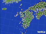 2019年11月25日の九州地方のアメダス(風向・風速)