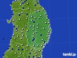 岩手県のアメダス実況(風向・風速)(2019年11月25日)