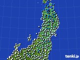 2019年11月26日の東北地方のアメダス(気温)