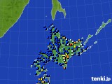 2019年11月27日の北海道地方のアメダス(日照時間)