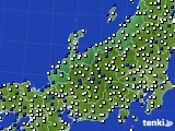 2019年11月28日の北陸地方のアメダス(風向・風速)