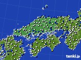 中国地方のアメダス実況(風向・風速)(2019年11月28日)