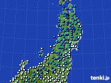 2019年11月29日の東北地方のアメダス(気温)