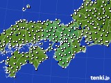2019年11月29日の近畿地方のアメダス(風向・風速)