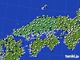 中国地方のアメダス実況(風向・風速)(2019年12月02日)