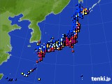 アメダス実況(日照時間)(2019年12月03日)