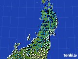 東北地方のアメダス実況(気温)(2019年12月03日)