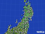 東北地方のアメダス実況(風向・風速)(2019年12月04日)