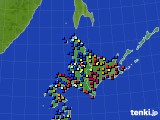 北海道地方のアメダス実況(日照時間)(2019年12月05日)