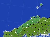 2019年12月05日の島根県のアメダス(風向・風速)