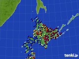 北海道地方のアメダス実況(日照時間)(2019年12月07日)