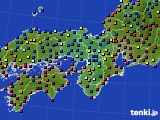 近畿地方のアメダス実況(日照時間)(2019年12月08日)