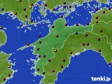 愛媛県のアメダス実況(日照時間)(2019年12月08日)