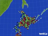 北海道地方のアメダス実況(日照時間)(2019年12月09日)