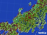 2019年12月10日の北陸地方のアメダス(日照時間)