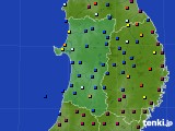 2019年12月10日の秋田県のアメダス(日照時間)
