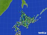 2019年12月11日の北海道地方のアメダス(気温)