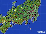 2019年12月12日の関東・甲信地方のアメダス(日照時間)
