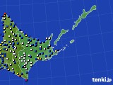 2019年12月12日の道東のアメダス(風向・風速)