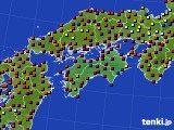 2019年12月13日の四国地方のアメダス(日照時間)