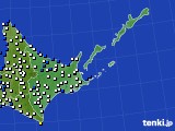 道東のアメダス実況(風向・風速)(2019年12月13日)