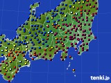 2019年12月14日の関東・甲信地方のアメダス(日照時間)