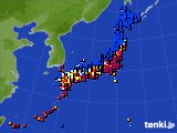 アメダス実況(日照時間)(2019年12月14日)