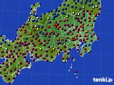 2019年12月15日の関東・甲信地方のアメダス(日照時間)