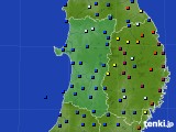 秋田県のアメダス実況(日照時間)(2019年12月15日)