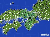 2019年12月15日の近畿地方のアメダス(風向・風速)