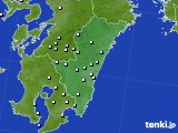 宮崎県のアメダス実況(降水量)(2019年12月16日)