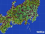 2019年12月16日の関東・甲信地方のアメダス(日照時間)