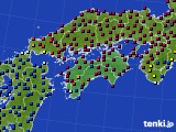 2019年12月16日の四国地方のアメダス(日照時間)