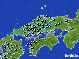 中国地方のアメダス実況(降水量)(2019年12月17日)