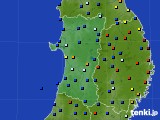秋田県のアメダス実況(日照時間)(2019年12月18日)