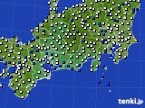東海地方のアメダス実況(風向・風速)(2019年12月18日)