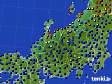 北陸地方のアメダス実況(日照時間)(2019年12月19日)