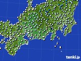 東海地方のアメダス実況(気温)(2019年12月19日)