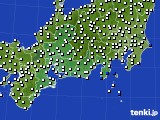 東海地方のアメダス実況(風向・風速)(2019年12月19日)