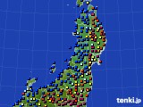 東北地方のアメダス実況(日照時間)(2019年12月20日)