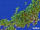 2019年12月20日の北陸地方のアメダス(日照時間)