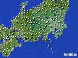 関東・甲信地方のアメダス実況(風向・風速)(2019年12月20日)