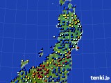 東北地方のアメダス実況(日照時間)(2019年12月21日)