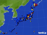 アメダス実況(日照時間)(2019年12月21日)